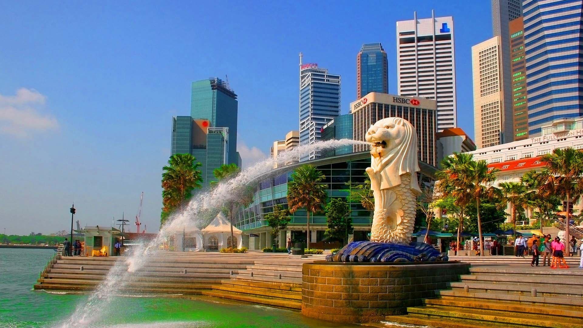 High-tech corporate skyscraper in Singapore